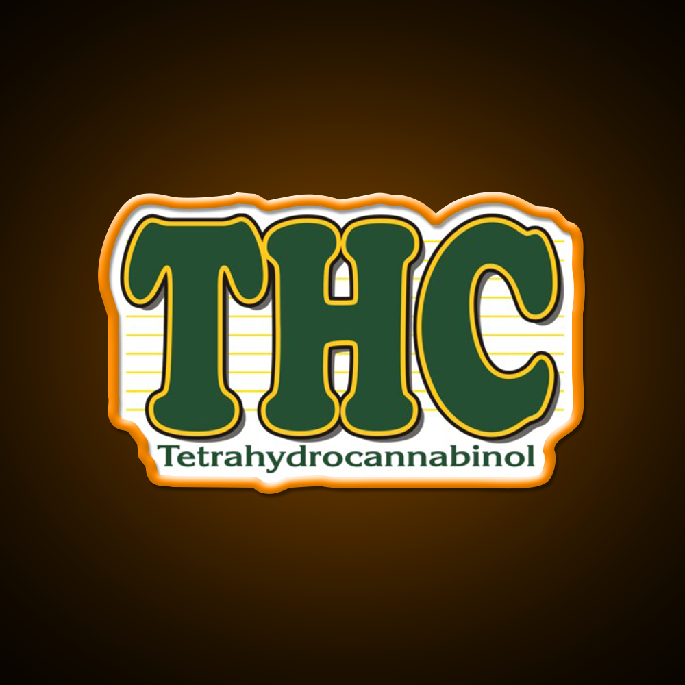 Thc Hemp Inspired Green Leaf Led Neon Sign Rgb Color - LED neon sign view 6