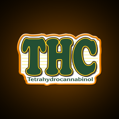 Thc Hemp Inspired Green Leaf Led Neon Sign Rgb Color - LED neon sign view 6