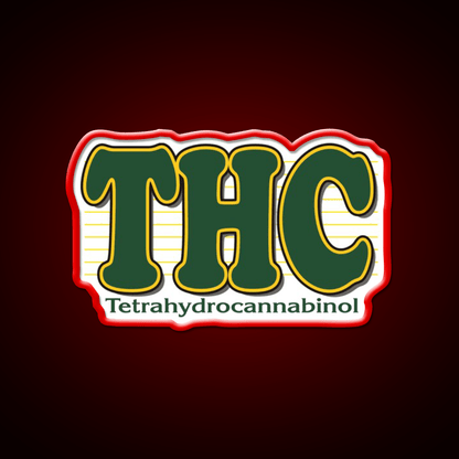 Thc Hemp Inspired Green Leaf Led Neon Sign Rgb Color - Shineneon