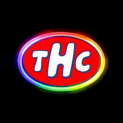 Thc Oil Hemp Inspired Green Leaf Led Neon Sign Rgb Color - LED neon sign close-up detail