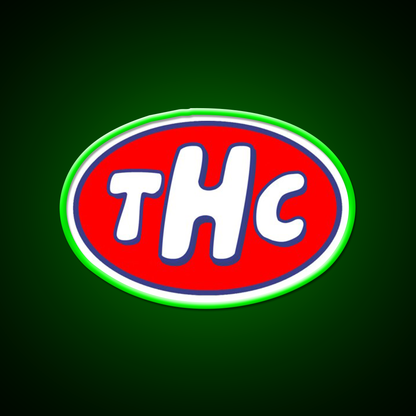 Thc Oil Hemp Inspired Green Leaf Led Neon Sign Rgb Color - LED neon sign view 8