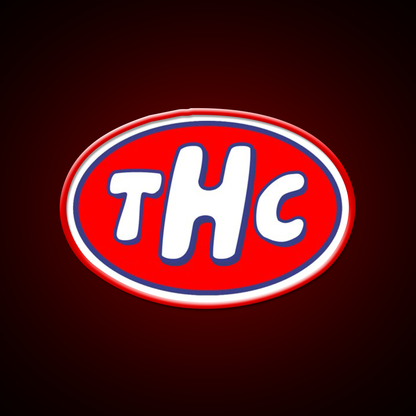 Thc Oil Hemp Inspired Green Leaf Led Neon Sign Rgb Color