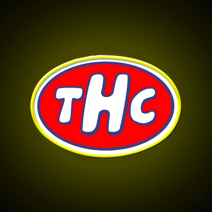 Thc Oil Hemp Inspired Green Leaf Led Neon Sign Rgb Color - Custom LED neon sign front view