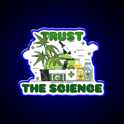 Thc Science Hemp Inspired Green Leaf Led Neon Sign Rgb Color - Shineneon
