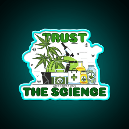 Thc Science Hemp Inspired Green Leaf Led Neon Sign Rgb Color - Shineneon