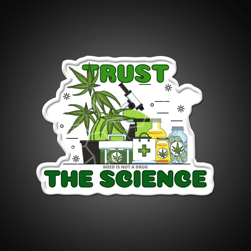 Thc Science Hemp Inspired Green Leaf Led Neon Sign Rgb Color - Shineneon