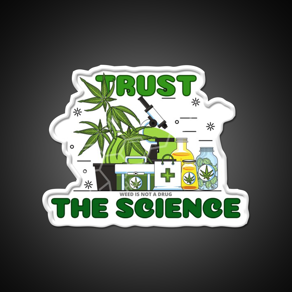 Thc Science Hemp Inspired Green Leaf Led Neon Sign Rgb Color - LED neon sign view 11