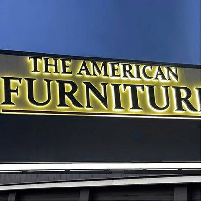 The American Furniture 3D Backlit Channel Letters Led Light Sign - Shineneon