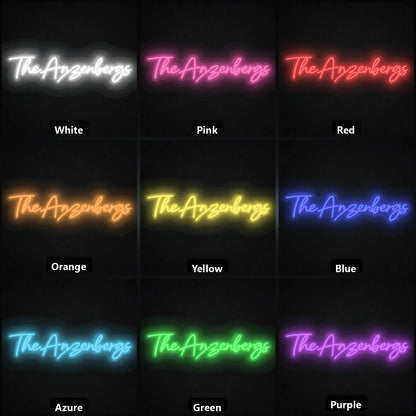 The Anzenbergs LED Neon Sign Garage Man Cave Neon Sign color grid
