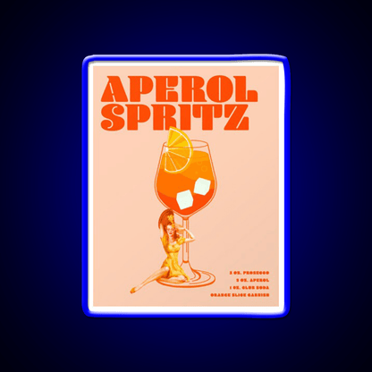 The Aperol Spritz Cocktail Party Drink Tequila Led Neon Sign Rgb Color - Shineneon