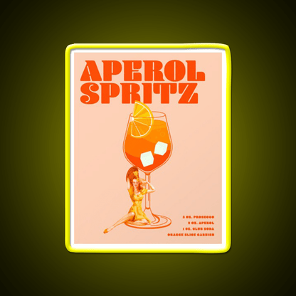 The Aperol Spritz Cocktail Party Drink Tequila Led Neon Sign Rgb Color - Shineneon