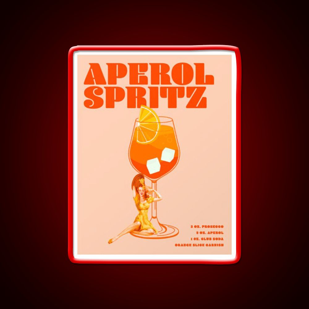 The Aperol Spritz Cocktail Party Drink Tequila Led Neon Sign Rgb Color - Shineneon