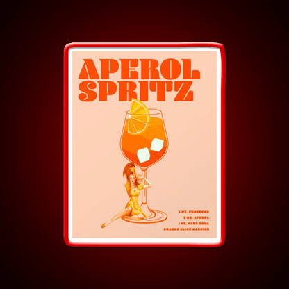 The Aperol Spritz Cocktail Party Drink Tequila Led Neon Sign Rgb Color - Shineneon