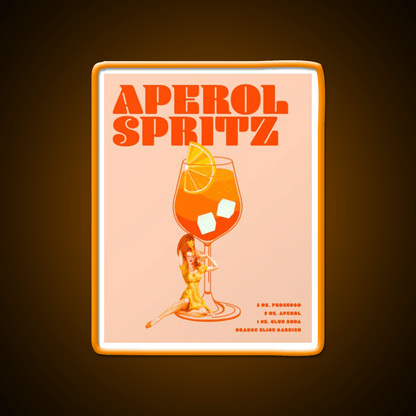 The Aperol Spritz Cocktail Party Drink Tequila Led Neon Sign Rgb Color - Shineneon