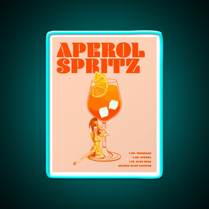 The Aperol Spritz Cocktail Party Drink Tequila Led Neon Sign Rgb Color - Shineneon