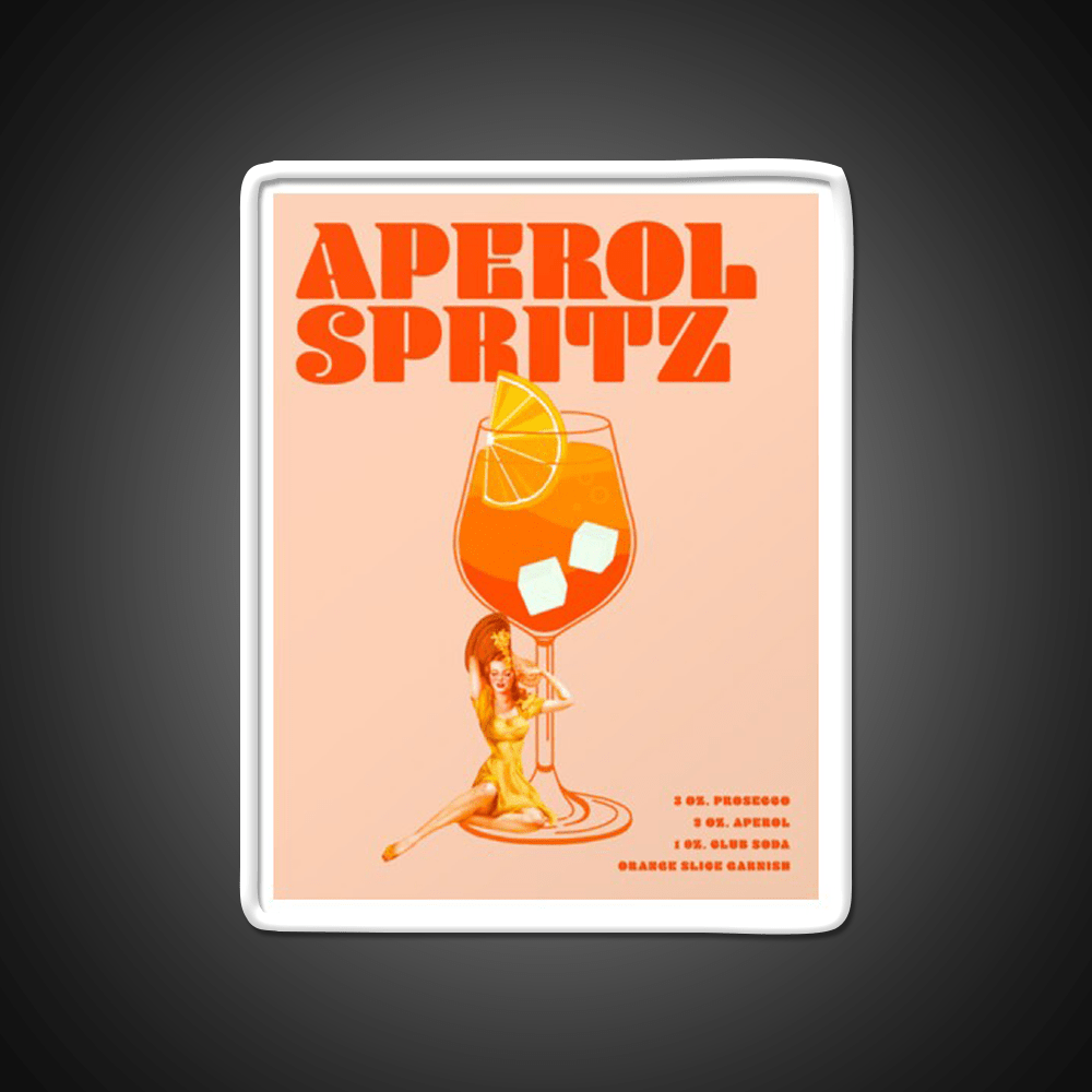 The Aperol Spritz Cocktail Party Drink Tequila Led Neon Sign Rgb Color - Shineneon
