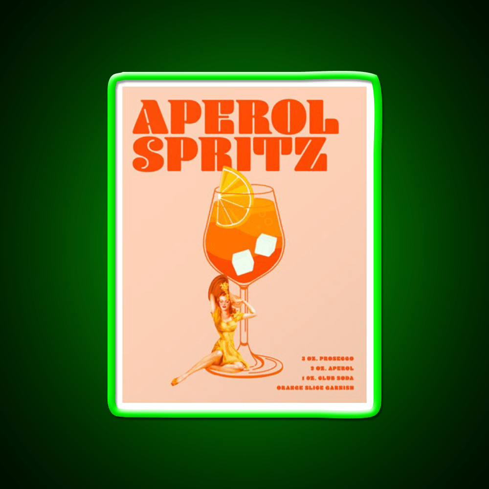 The Aperol Spritz Cocktail Party Drink Tequila Led Neon Sign Rgb Color - Shineneon