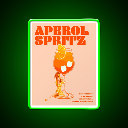 The Aperol Spritz Cocktail Party Drink Tequila Led Neon Sign Rgb Color - Shineneon