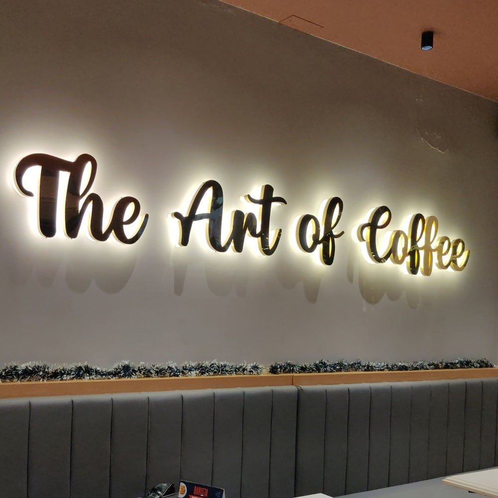 The Art Of Coffee 3D Backlit Channel Letters Led Light Sign - Shineneon