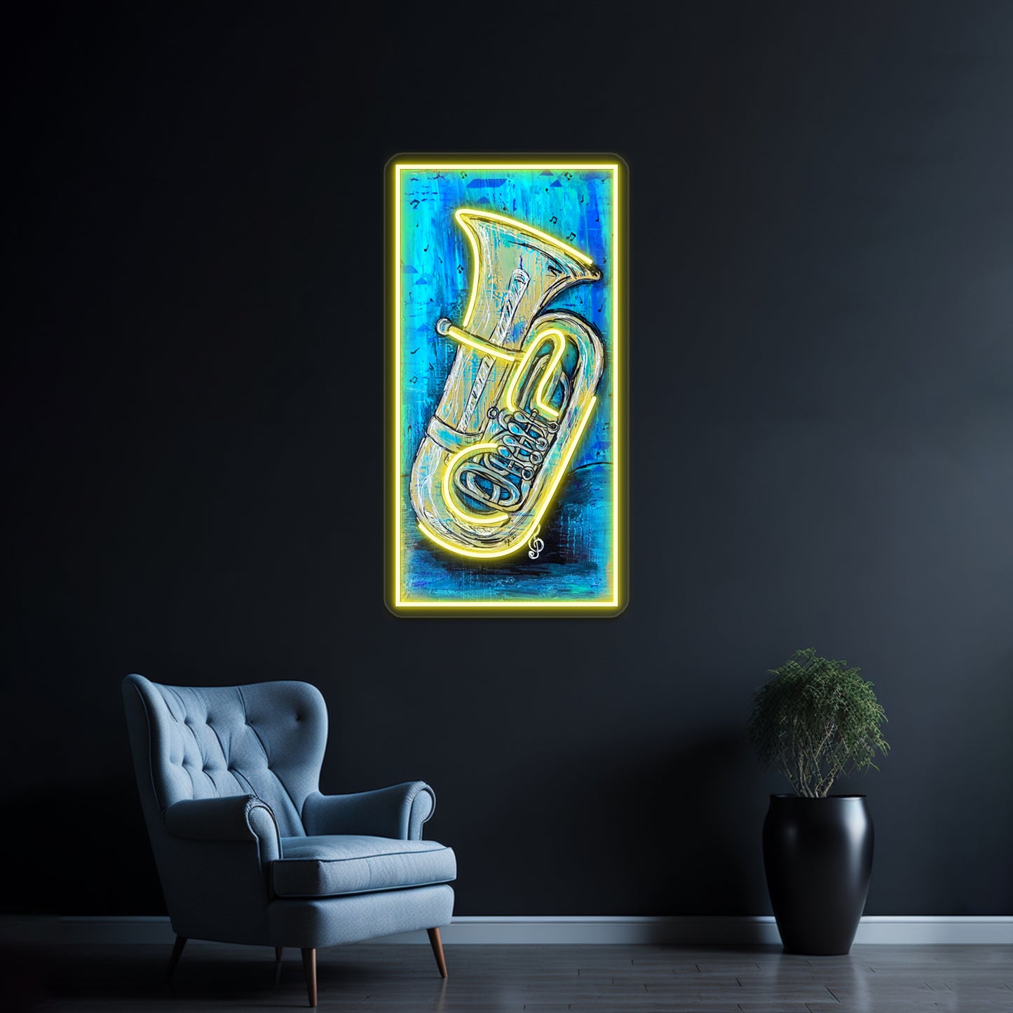 The Art Of Music Tuba Wall Artwork Neon Signs