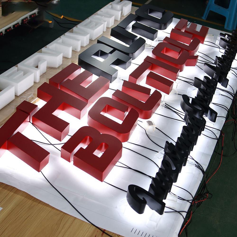 The Auto Boutique 3D Backlit Letters Business Metal Led Sign - Shineneon