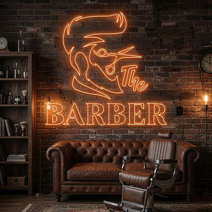 The Barber LED Neon Sign - 03 Real Lifestyle Scene