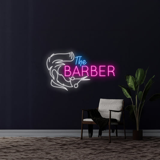 The Barber Led Sign Barber Shop Neon Sign