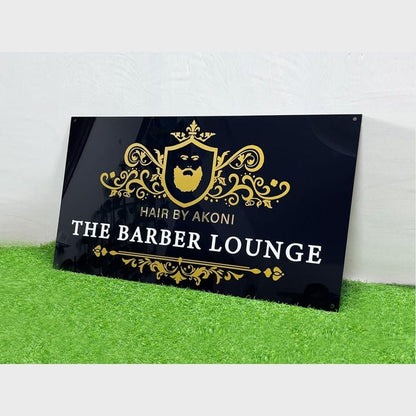 The Barber Lounge Acrylic Business Logo Sign - Shineneon