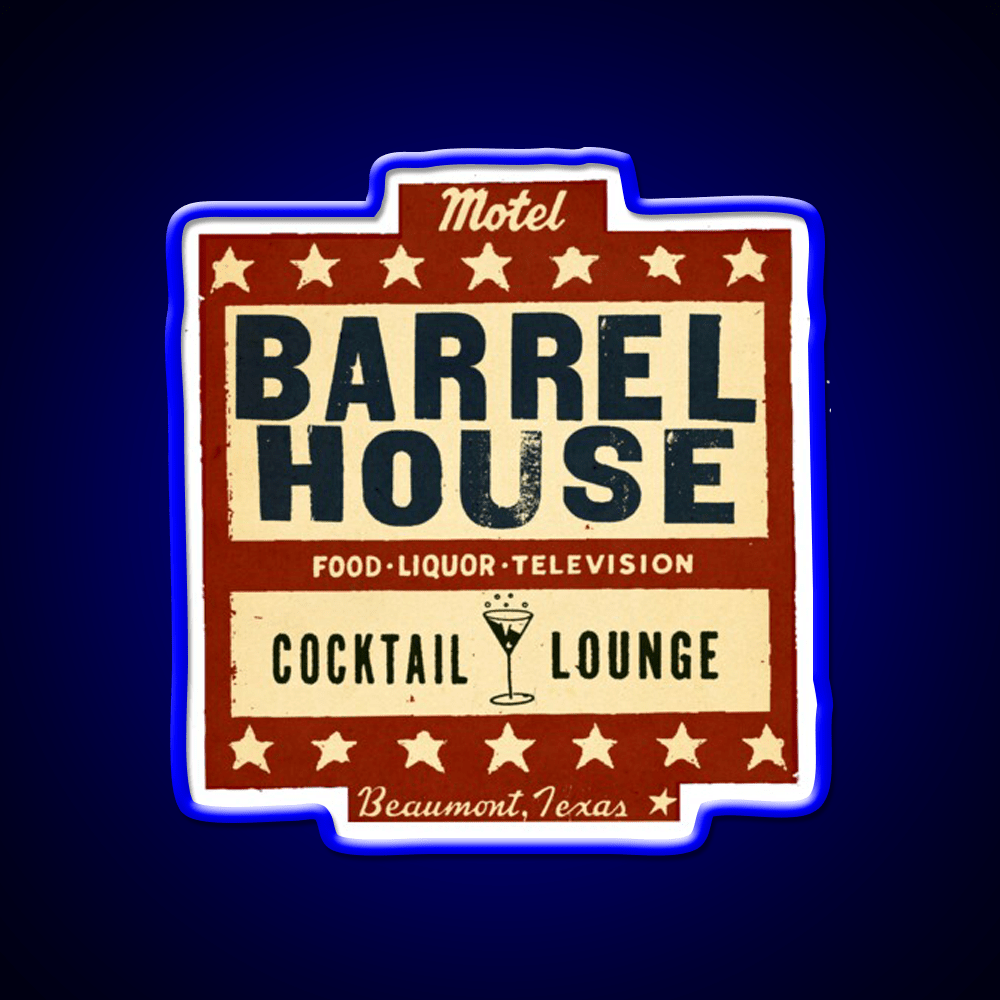 The Barrel House Motel Whiskey Drink Bar Led Neon Sign Rgb Color - Shineneon