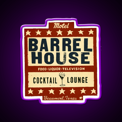 The Barrel House Motel Whiskey Drink Bar Led Neon Sign Rgb Color - Shineneon