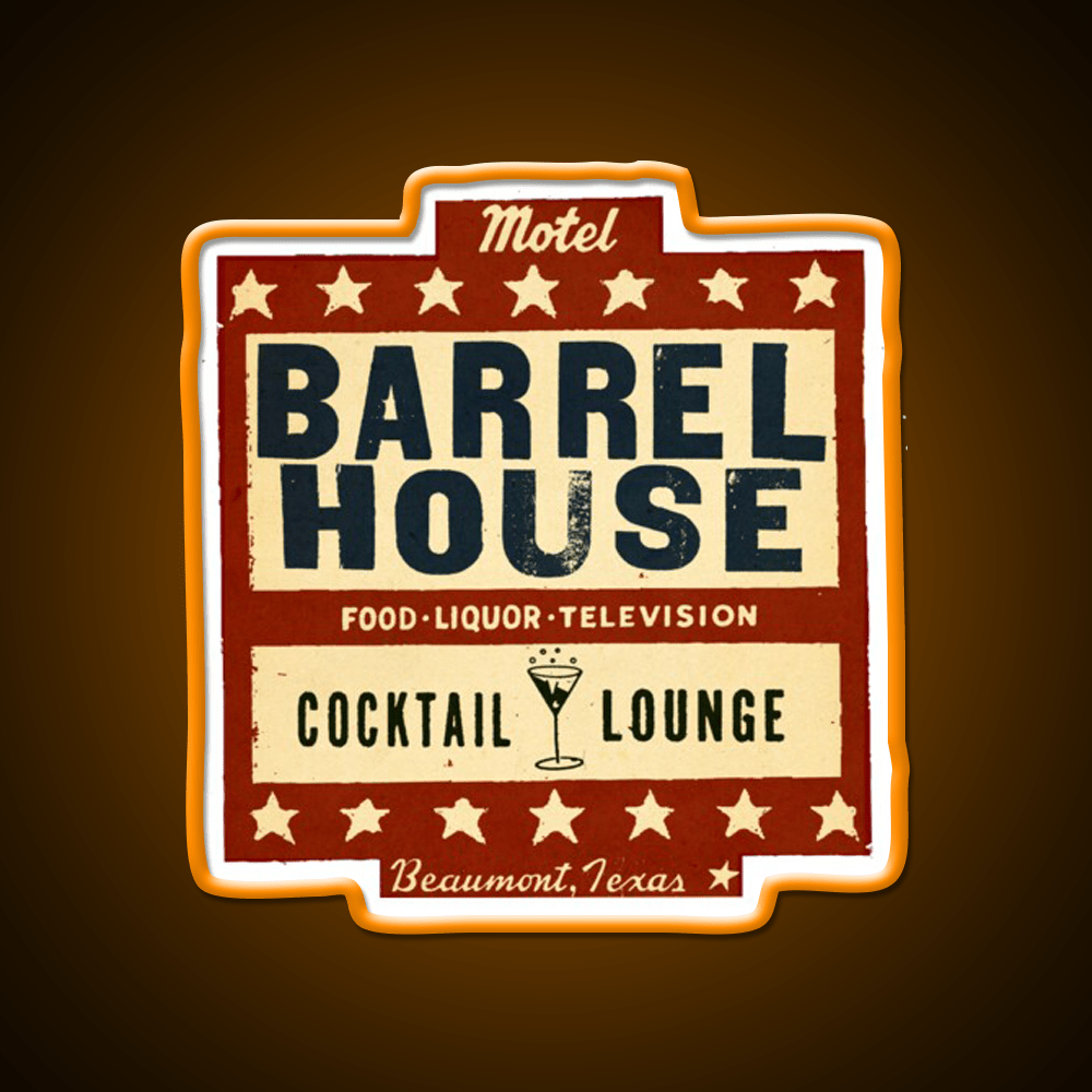 The Barrel House Motel Whiskey Drink Bar Led Neon Sign Rgb Color - Shineneon