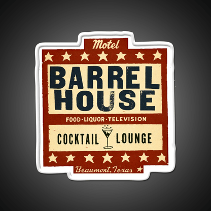 The Barrel House Motel Whiskey Drink Bar Led Neon Sign Rgb Color - Shineneon