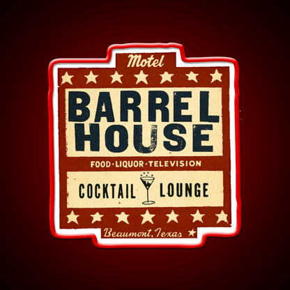 The Barrel House Motel Whiskey Drink Bar Led Neon Sign Rgb Color - Shineneon