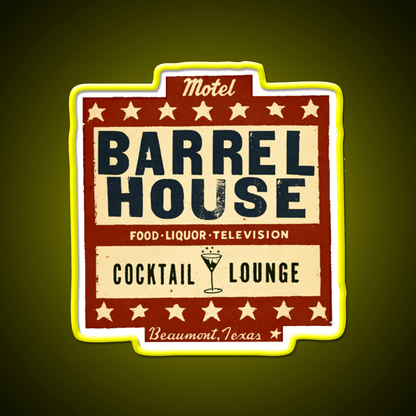 The Barrel House Motel Whiskey Drink Bar Led Neon Sign Rgb Color - Shineneon