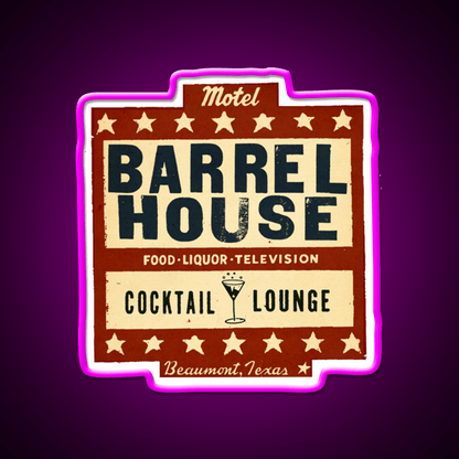 The Barrel House Motel Whiskey Drink Bar Led Neon Sign Rgb Color - Shineneon