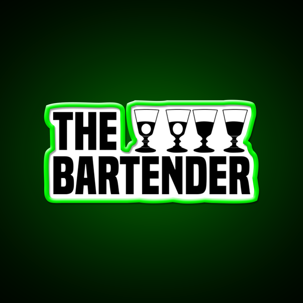 The Bartender Man Cave Bar Led Neon Sign Rgb Color