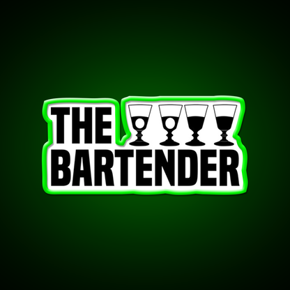 The Bartender Man Cave Bar Led Neon Sign Rgb Color