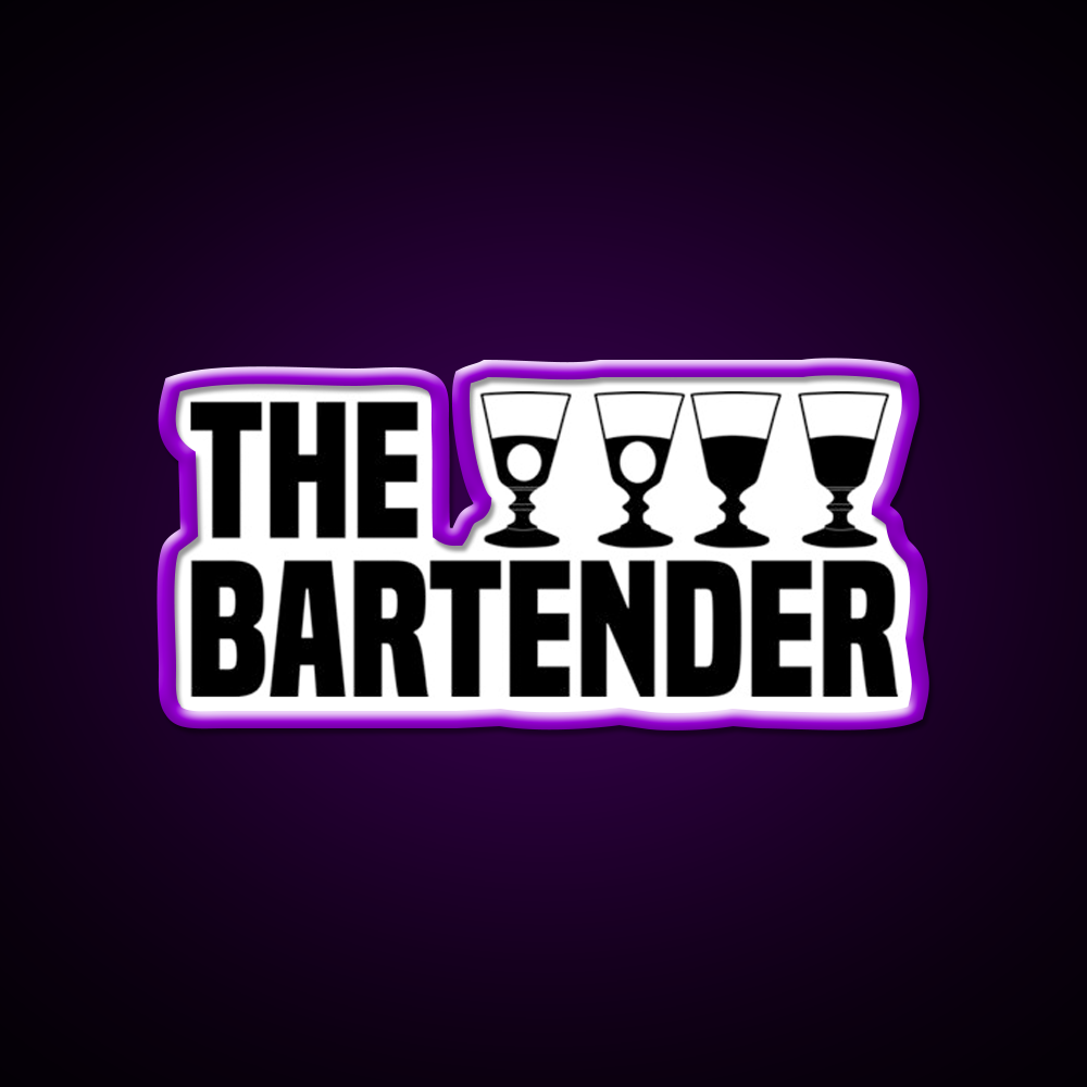 The Bartender Man Cave Bar Led Neon Sign Rgb Color