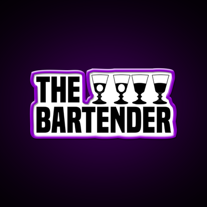 The Bartender Man Cave Bar Led Neon Sign Rgb Color