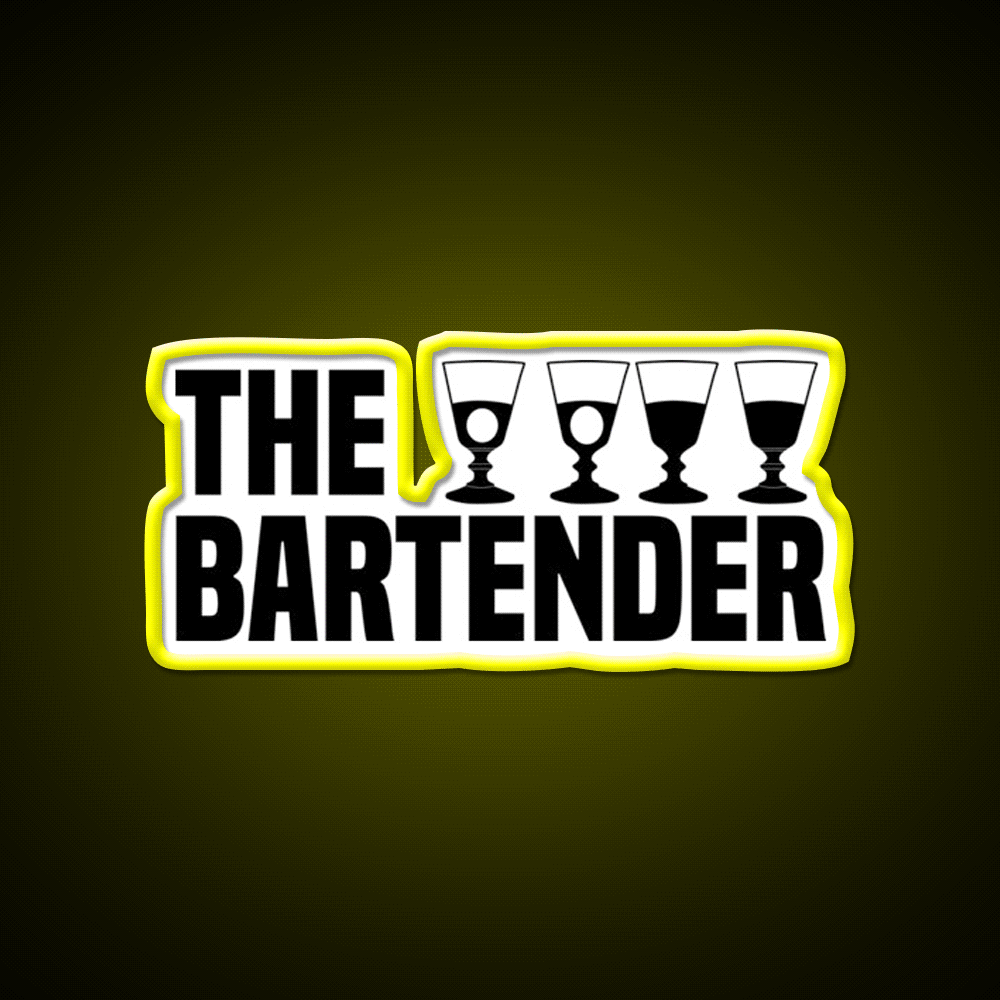 The Bartender Man Cave Bar Led Neon Sign Rgb Color