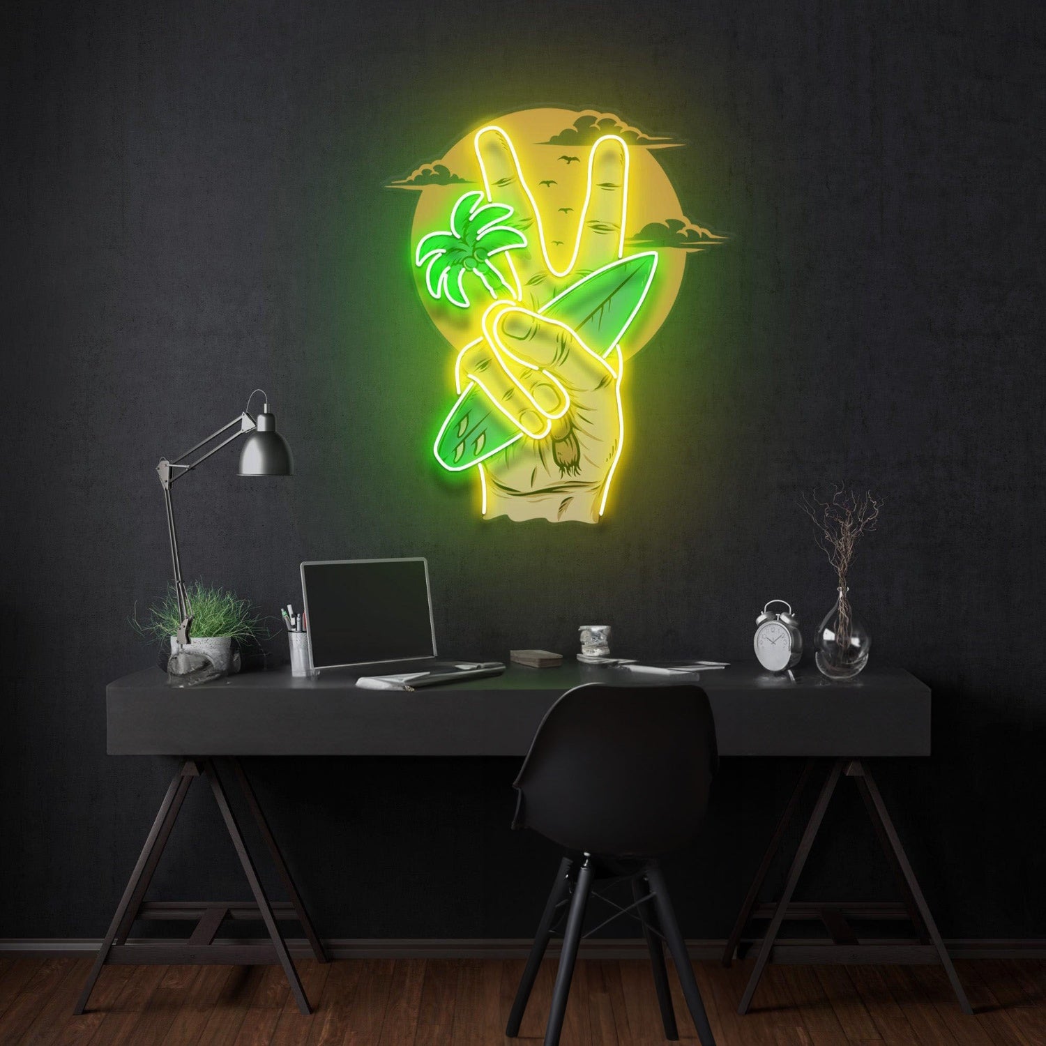 The Beach Led Neon Acrylic Artwork | Shineneon