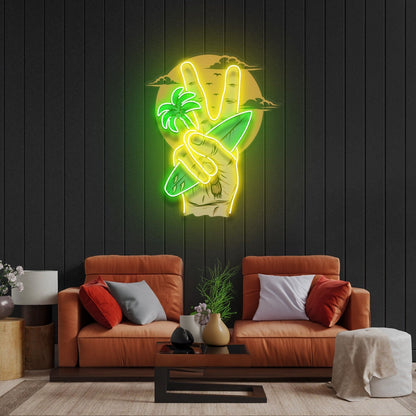 The Beach Led Neon Acrylic Artwork - Shineneon