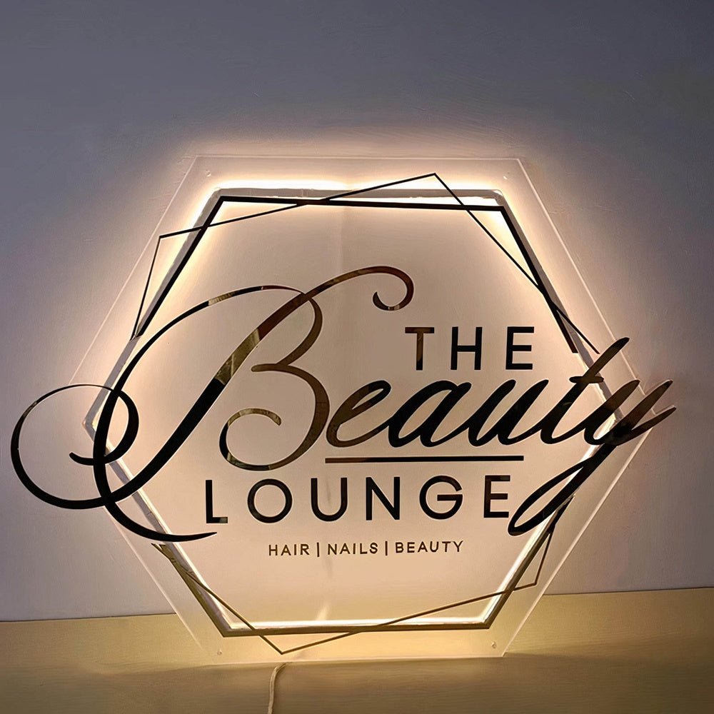 The Beauty Lounge Salon Acrylic Business Logo Sign - Shineneon
