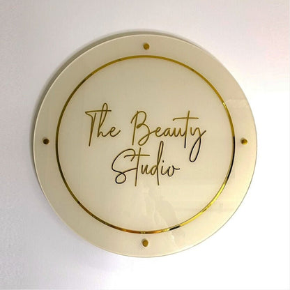 The Beauty Studio Acrylic Business Logo Sign - Shineneon
