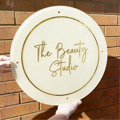 The Beauty Studio Acrylic Business Logo Sign - Shineneon