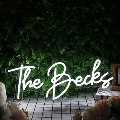 The Becks White Led Neon Sign - Shineneon