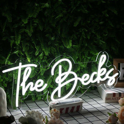 The Becks White Led Neon Sign - Shineneon