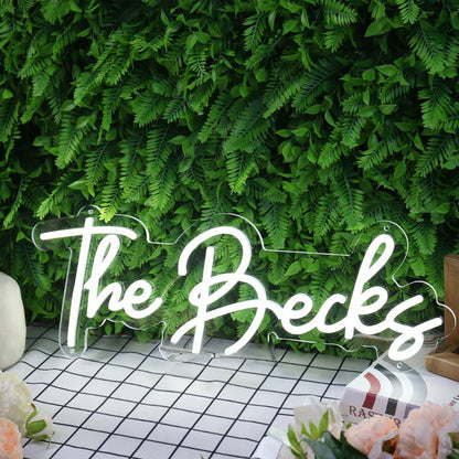 The Becks White Led Neon Sign - Shineneon