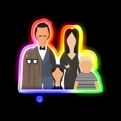 The Belchers X Addams Family Fast Food Led Neon Sign For Burger Place Rgb Color - LED neon sign close-up detail