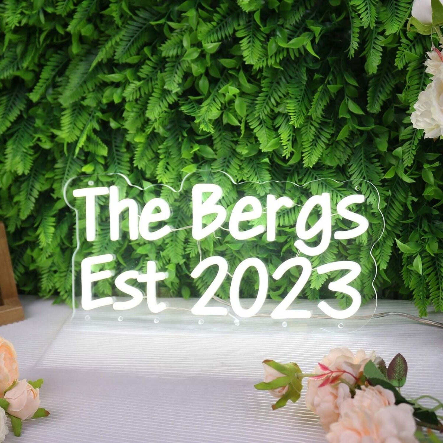 The Bergs Est 2023 White Led Neon Sign - Shineneon